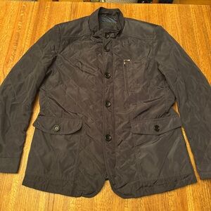 Men’s Kubenz RETRO lightweight black quilted 54 large Jacket w/front zip/buttons